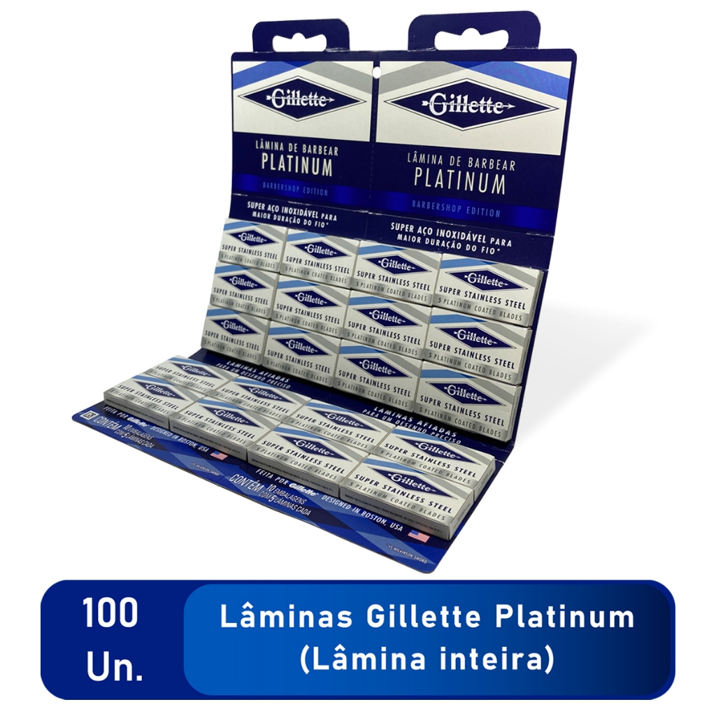 Lâmina de barbear Gillette cartela com 100 unidades em Oferta na Shopee