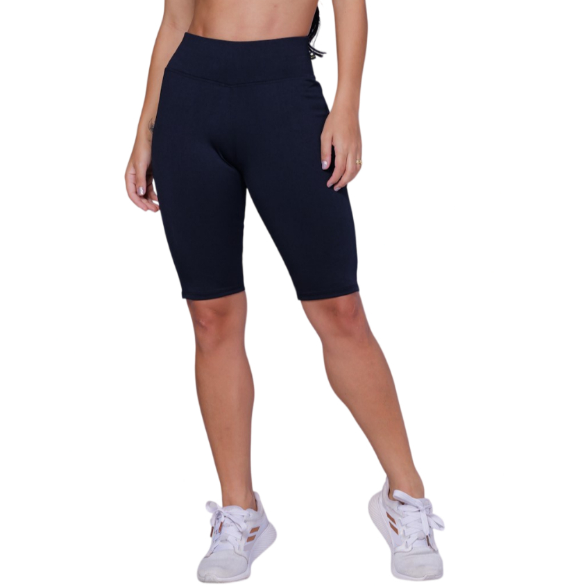 Bermuda Ciclista Suplex Academia Fitness Feminino Cós Alto - Wolfox em Oferta na Shopee