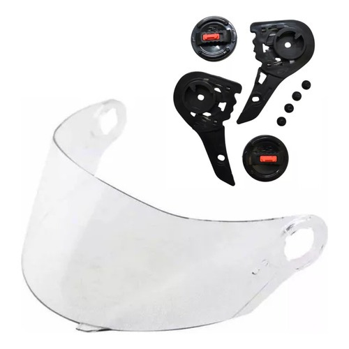 Viseira Capacete Fw3 Gt Ls2 Ff358 Cristal + Kit Reparo Botão em Oferta na Shopee