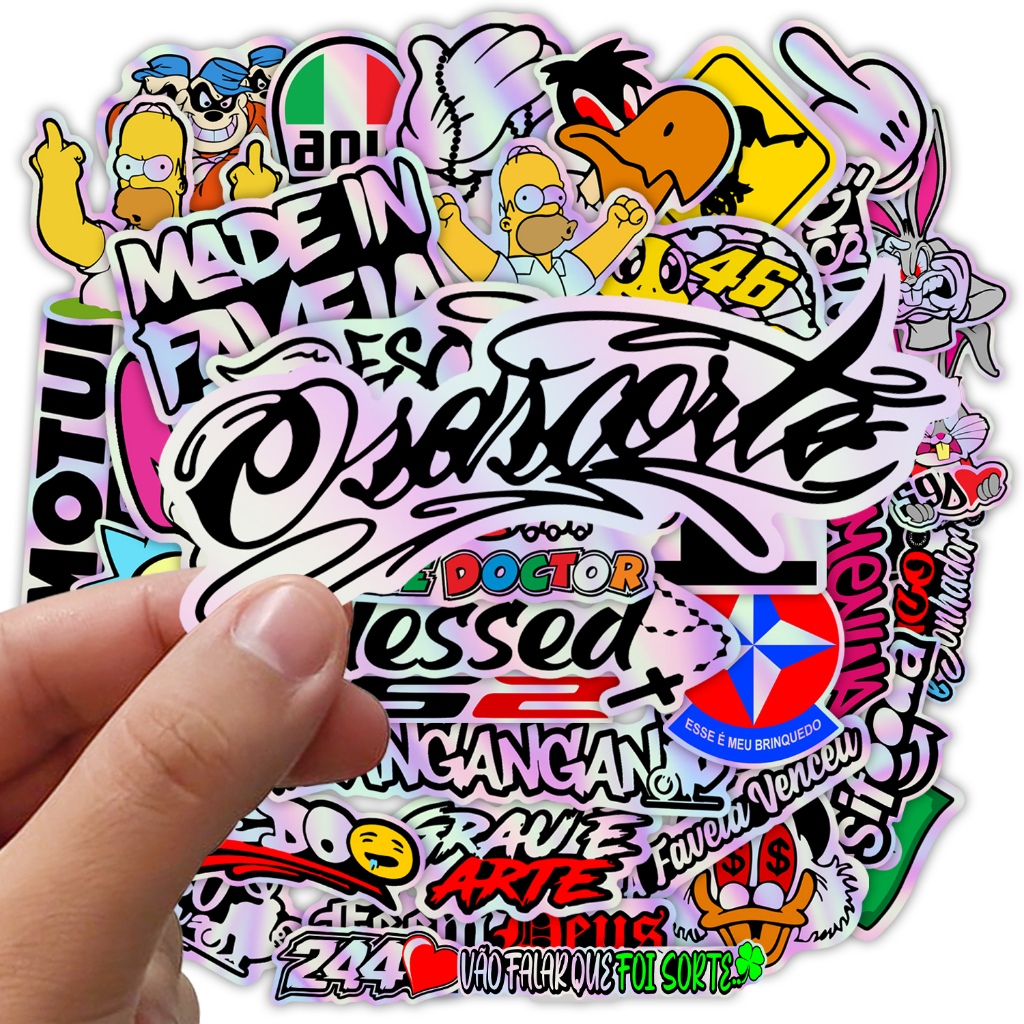 Kit Cartela 40 Adesivos Holografico Camaleão Osascorte 59D Esquece Grau  Dispoza  Capacete Viseira