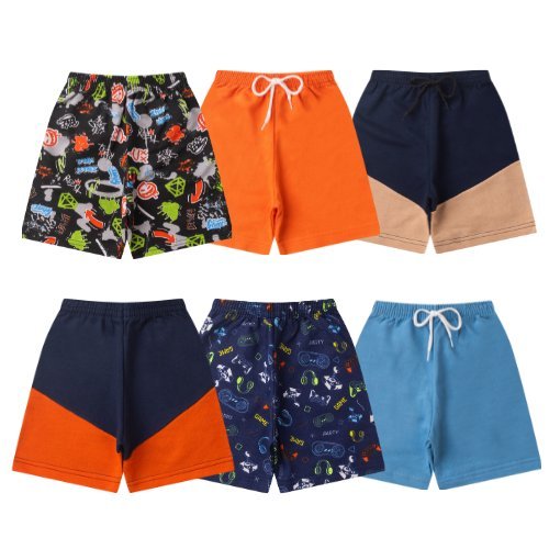 Kit 5 Peças Bermudas Para Meninos C/ Cores e Estampas Sortidas Infantil Masculino Tamanho 1 ao 14 em Oferta na Shopee