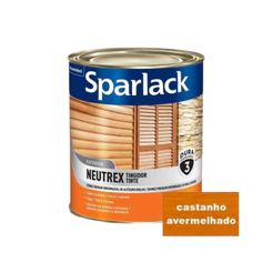 Verniz Castanho Avermelhado 900ml Brilhante Tingidor Neutrex Sparlack
