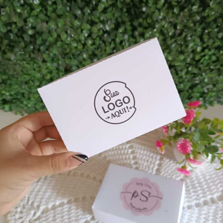 Caixas Personalizadas 6 Doces com a Sua Arte - Logo na Tampa