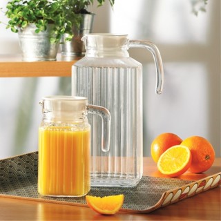 Jarra De Vidro Canelado Com Tampa E Bico Dosador 1,8L - 88102 em Oferta na Shopee