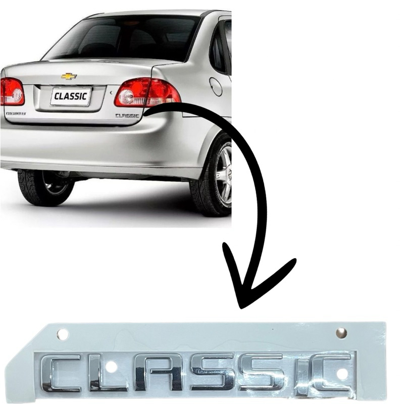 Emblema Classic Pequeno Corsa Classic Tampa Traseira Decalque Pequeno Original Chevrolet Adesivo