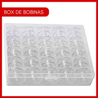 Estojo Caixa Box Bobinas Altas 25 unid transparente Máquina em Oferta na Shopee