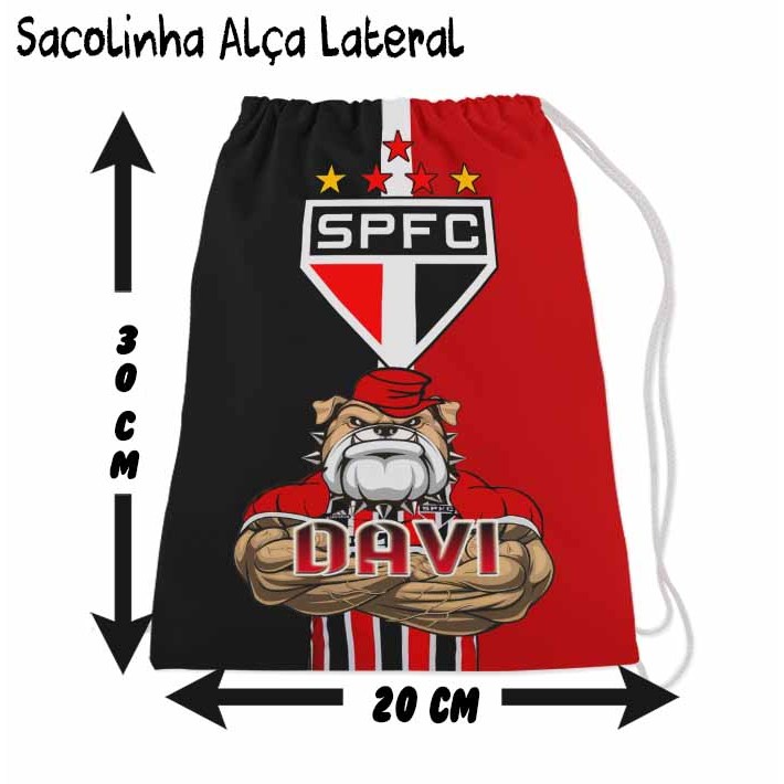 Mochilinha Sacolinha Mochila Saco Sacochila Saquinho Lembrancinha Brinde Aniversario Personalizadas Futebol Sao Paulo