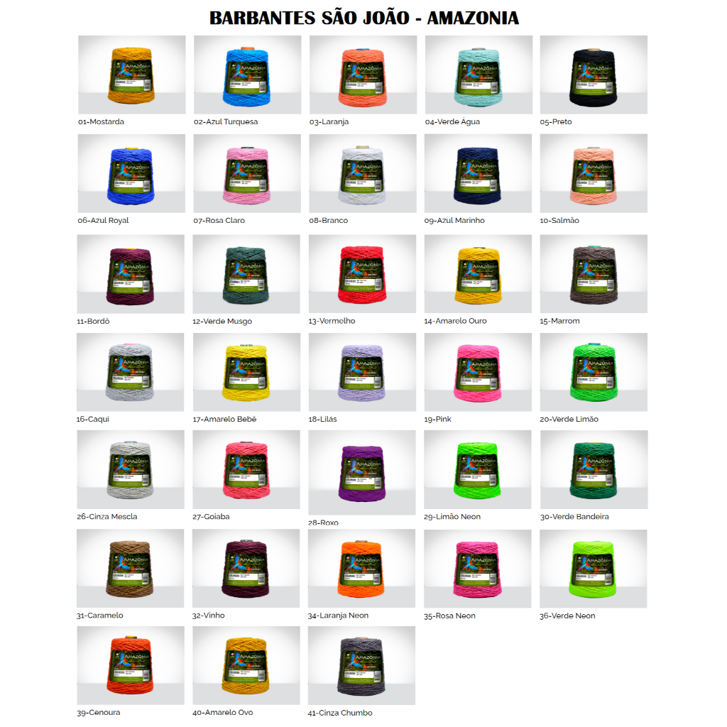BARBANTE SÃO JOÃO AMAZÔNIA 600 GRAMAS FIO 8 - 461 METROS