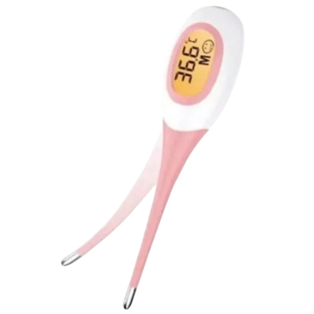 Termômetro Eletrônico 8 Segundos Rosa Medição Rápida Digital Para Crianças Adulto Axilas
