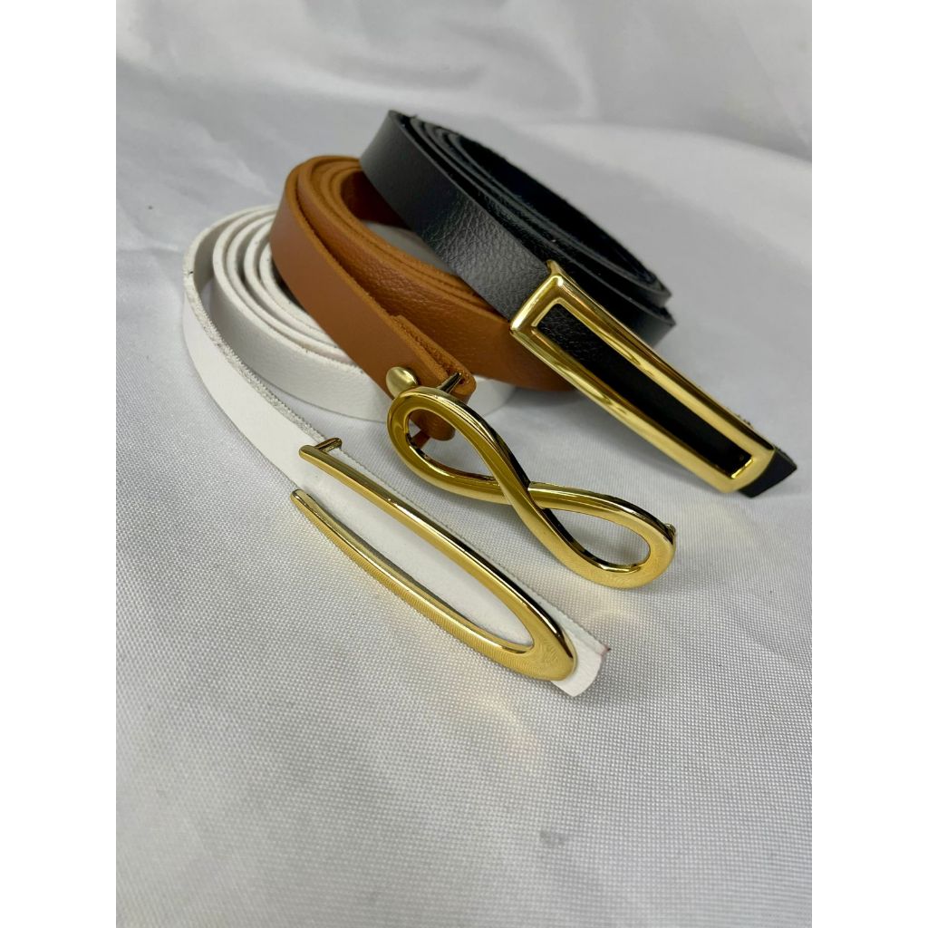 Kit de Cinto Mix Feminino Fivelas Variadas Minimalista em Oferta na Shopee
