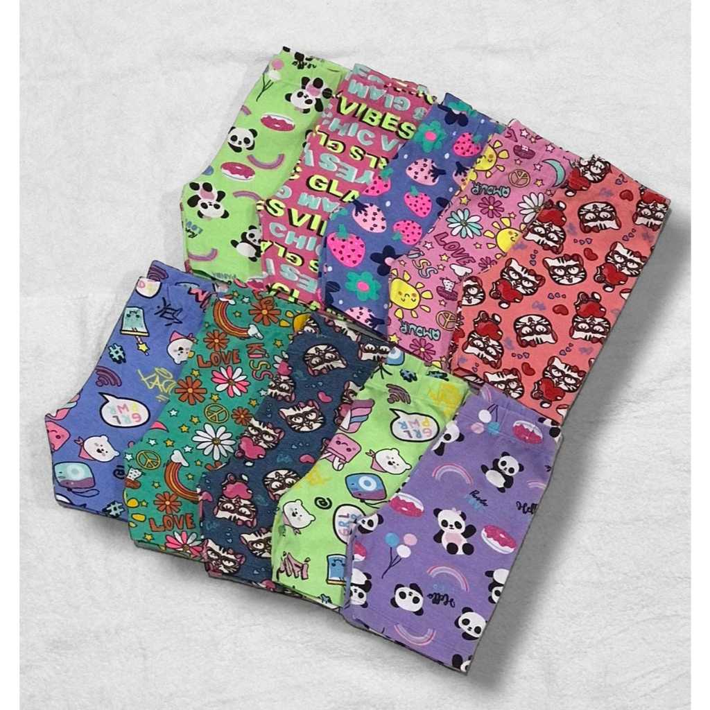 Shorts Estampado em Cotton Algodão Infantil Juvenil Feminino Escolar KIT 3 peças (Sortidos)