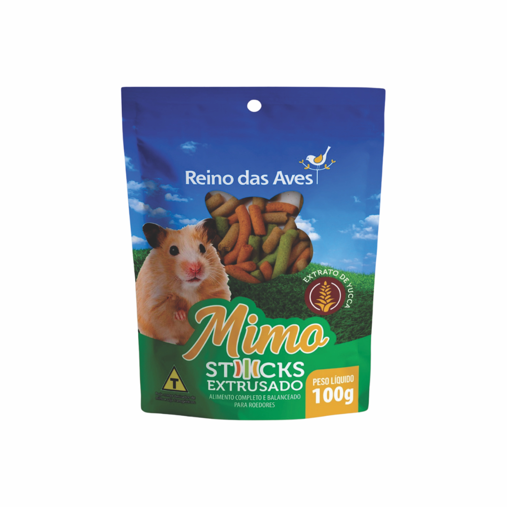 Mimo Sticks 100g Biscoito Para Roedores - Reino Da Aves