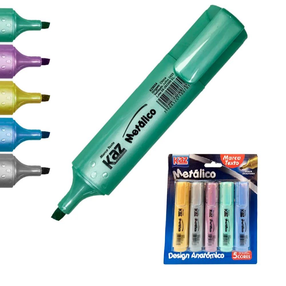 Marca Texto Metálico 5 Cores Kaz - Anatômico em Oferta na Shopee