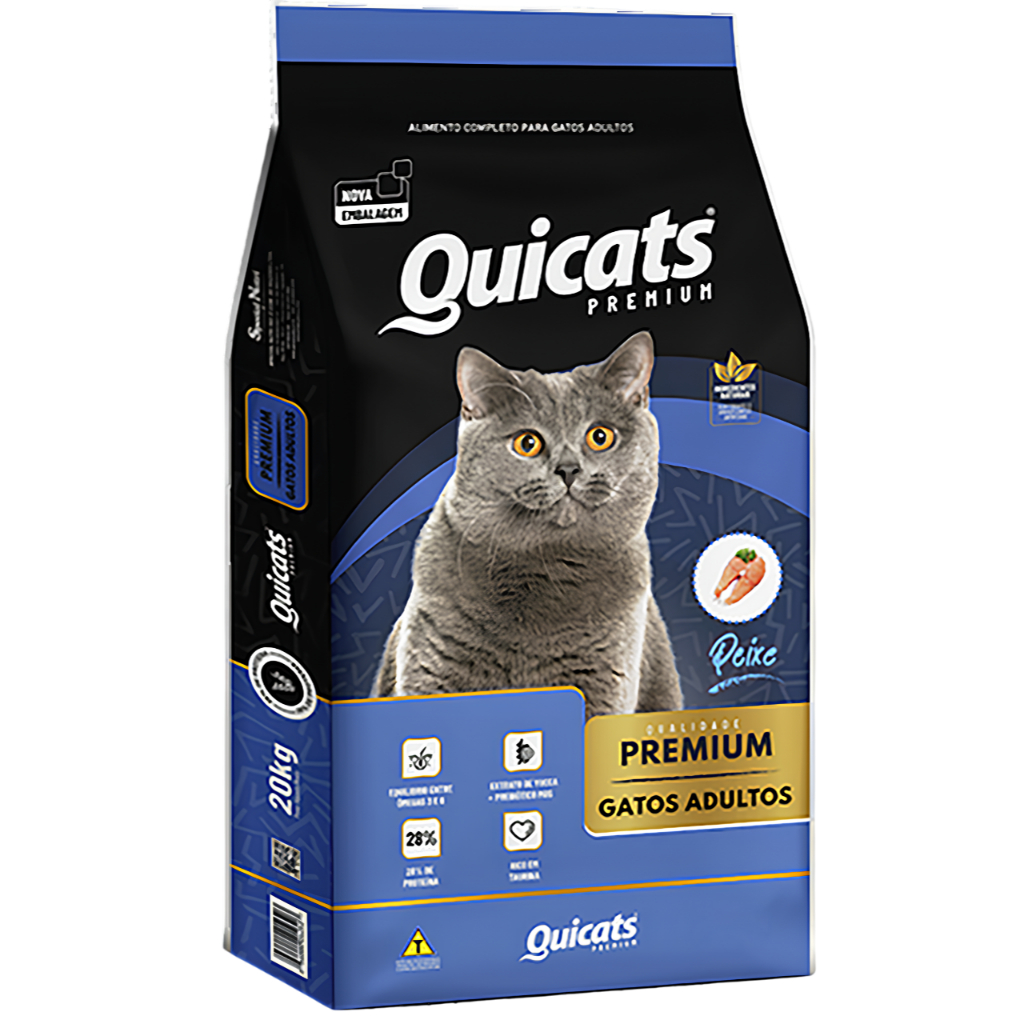 Ração Quicats 7kg Premium Gatos Adultos Sabor Peixe Special Nutri