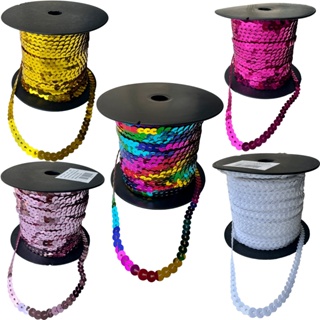 Fita de Lantejoula 6mm x 90m Rolo para Artesanato e Decoração em Oferta na Shopee