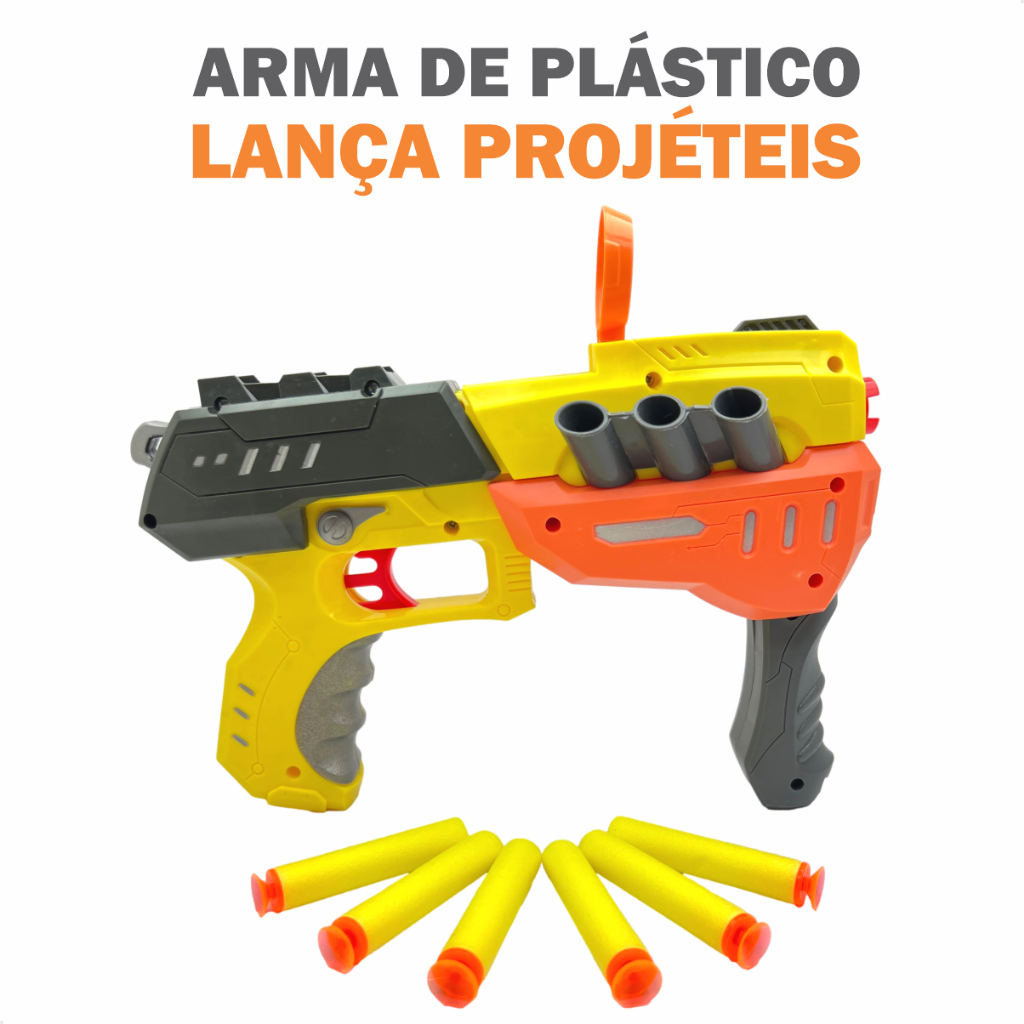 Arma De Brinquedo Pistola Lança Dardos Projéteis Com Ventosa Acessorios Alvo Nerfs