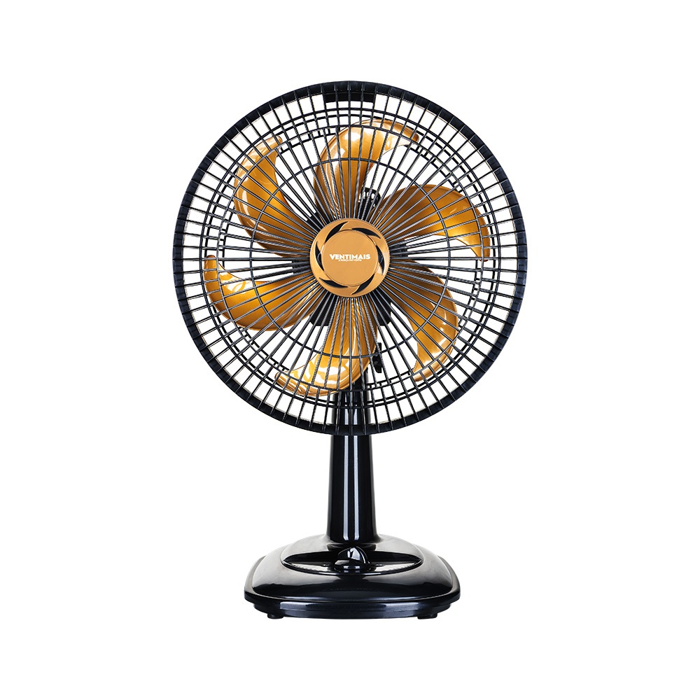 Ventilador 30cm De Mesa 55W Preto/Bronze em Oferta na Shopee