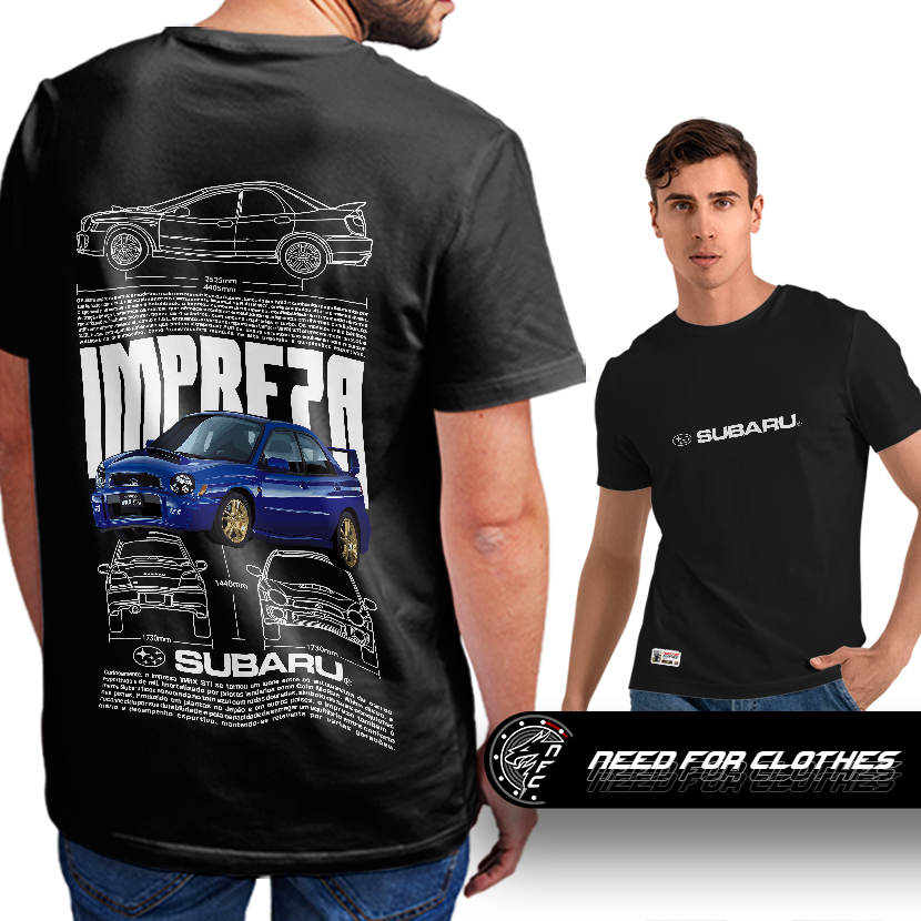 Camiseta Subaru Impreza WRX STI 2001, Boxer Turbo, AWD, JDM, Rally WRC, Motorsport
