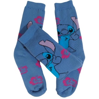 Meia Cano Alto em algodão com estampa Stitch Infantil Divertida pronta entrega em Oferta na Shopee