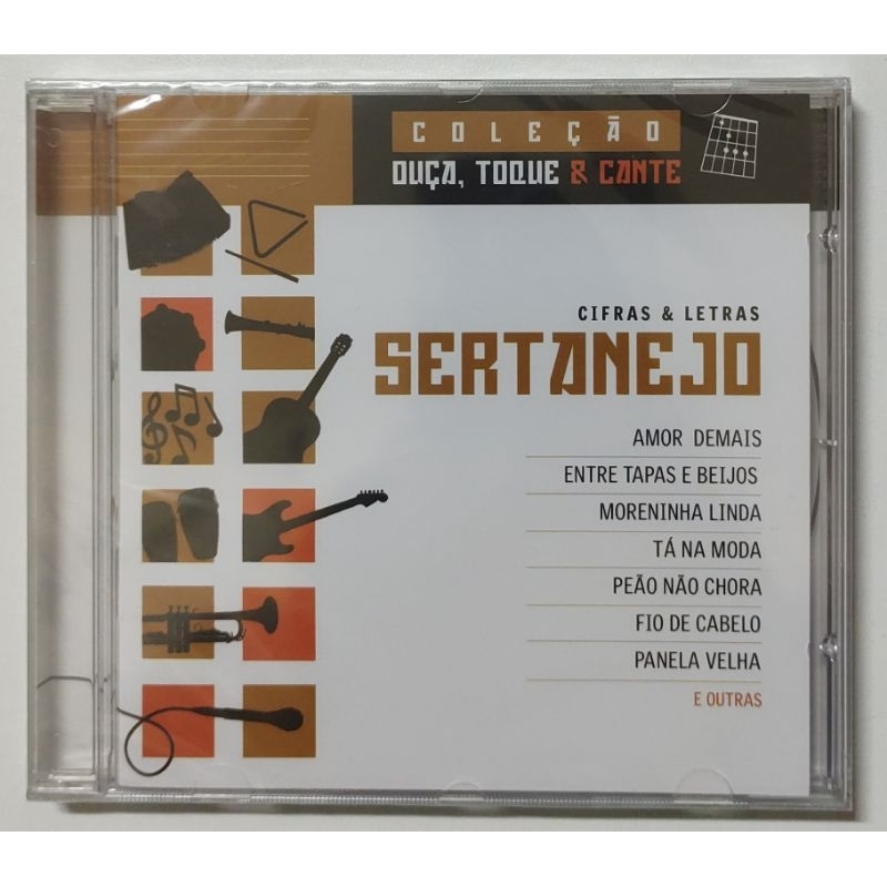 CD - COLEÇÃO OUÇA, TOQUE & CANTE - CIFRAS & LETRAS SERTANEJO