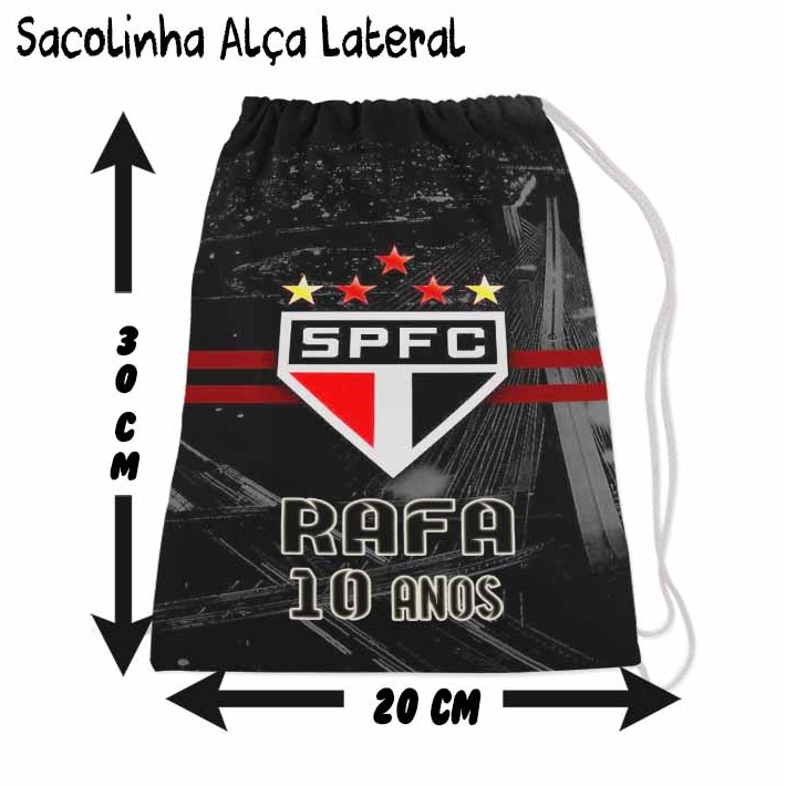 Mochilinha Sacolinha Mochila Saco Sacochila Saquinho Lembrancinha Brinde Aniversario Personalizadas Sao Paulo F.C em Oferta na Shopee