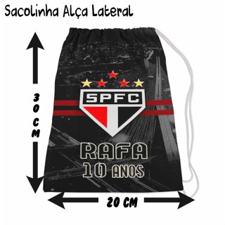Mochilinha Sacolinha Mochila Saco Sacochila Saquinho Lembrancinha Brinde Aniversario Personalizadas Sao Paulo F.C em Oferta na Shopee