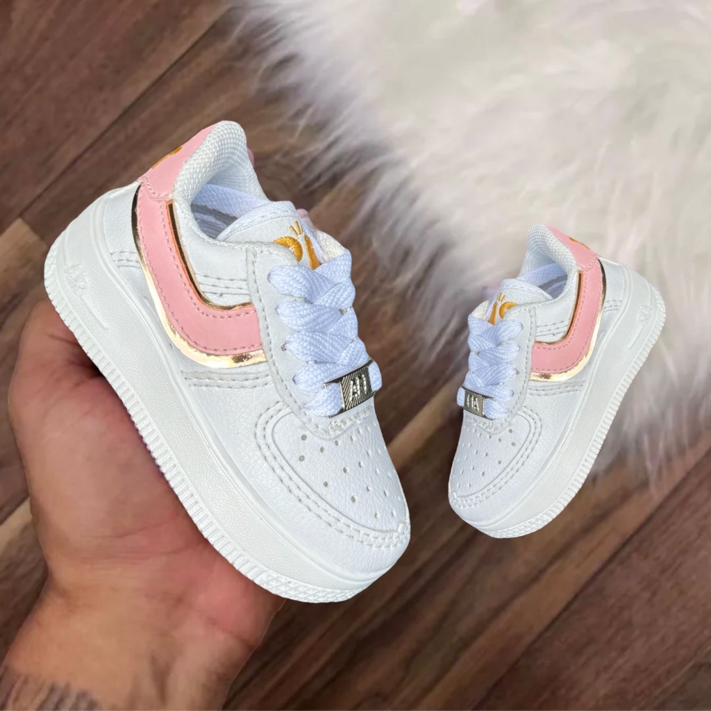 LANÇAMENTO Tênis Bebê Infantil MENINA MENINO BRANCO ROSA GLITER Numeração 18 ao 33 ENVIO IMEDIATO