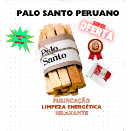 Imagem Palo Santo Peruano Legítimo Incenso 100% Natural  e vegano para  purificar e reequilibrar  meditação