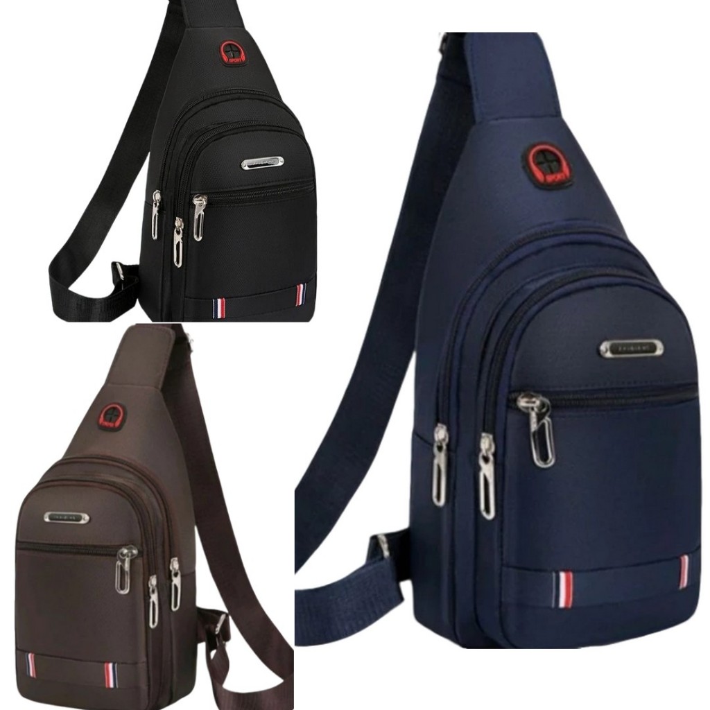 Bolsas mochila transversal unissex grande de ombro impermeável.