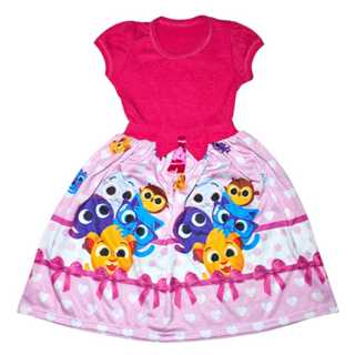 Vestido Festa Casual Manga Curta Infantil menina Bolo em Oferta na Shopee