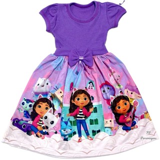 Vestido Festa Casual Manga Curta Infantil menina C D G em Oferta na Shopee