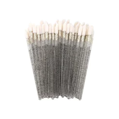 Kit 200-600 pincel aplicador descartável de batom gloss extensão limpeza de cílios Preto ou Rosa