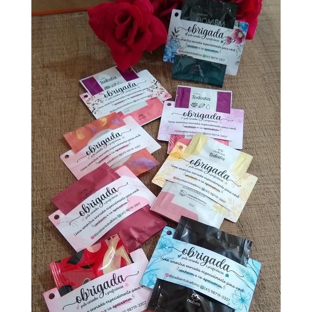 Card / Tag para Amostra Sachê Natura Personalizado - Mimo para Cliente - APENAS O CARD