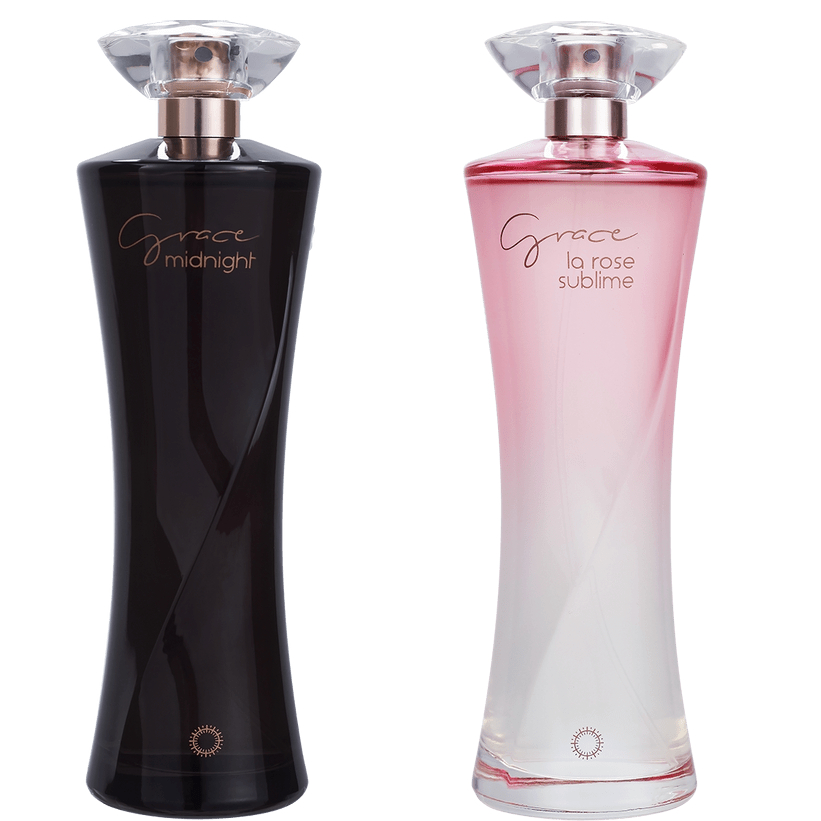 Grace Midnight Hinode Deo Colônia 100ml + Grace La Rose Sublime Deo Colônia 100ml