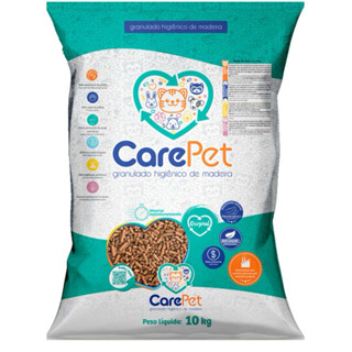 Granulado Higiênico De Madeira Carepet Original 10kg em Oferta na Shopee