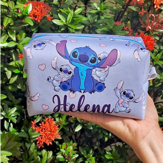 Necessaire Personalizada Stitch Grande Com Nome Lançamento em Oferta na Shopee