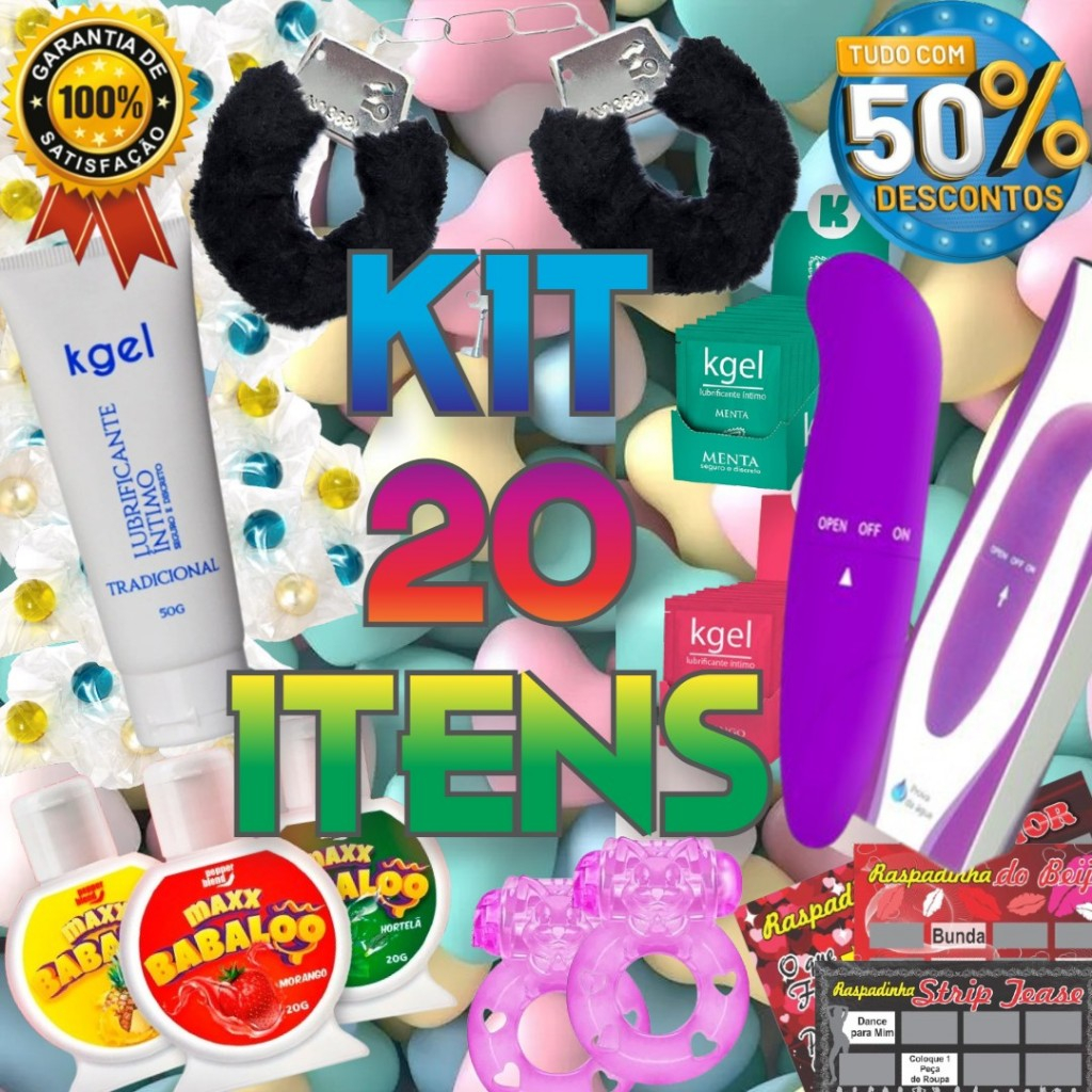 Kit erotico com 20 itens de sex shop em Oferta na Shopee