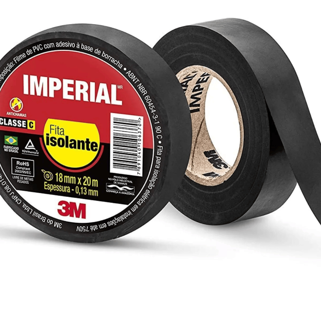 Fita Isolante 3M Imperial Preta 18mm 20 Metros
