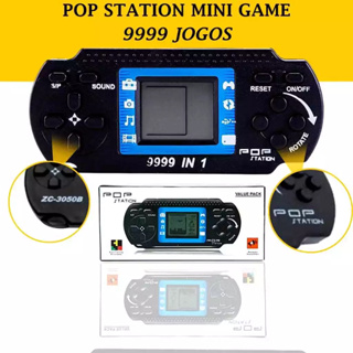 Pop Station Mini Game Portátil Retrô De Mão Puzzle E Brick Brain Training 9999 Jogos Eletrônicos em Oferta na Shopee