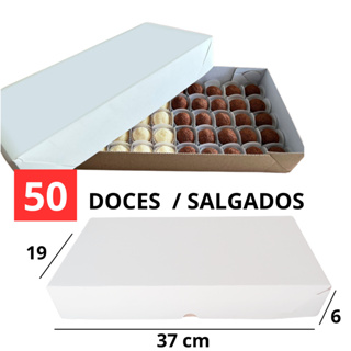 Caixa Para 50 Doces e Salgados 37x19x6 Reforçada Sem Visor em Oferta na Shopee