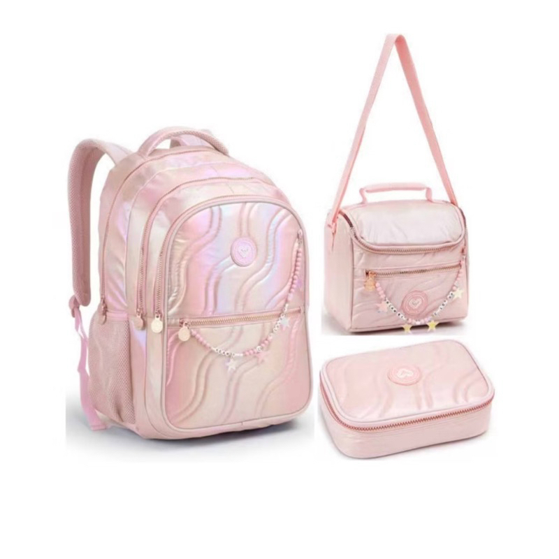 KIT MOCHILA ESCOLAR SEANITE MOCHILA+LACHEIRA+ESTOJOBOX