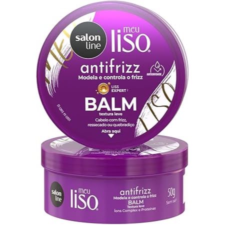 Salon Line, Balm, Meu Liso, Antifrizz, Vegano - Para Cabelos Lisos, 50 g em Oferta na Shopee