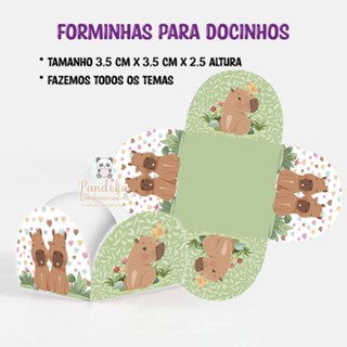 50 FORMINHAS PARA DOCES,CAPIVARA MOD3 em Oferta na Shopee