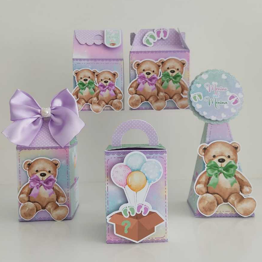 Kit Festa Infantil Chá Revelação - Lembrancinhas Linha Clássica  - Aniversário - Personalizados