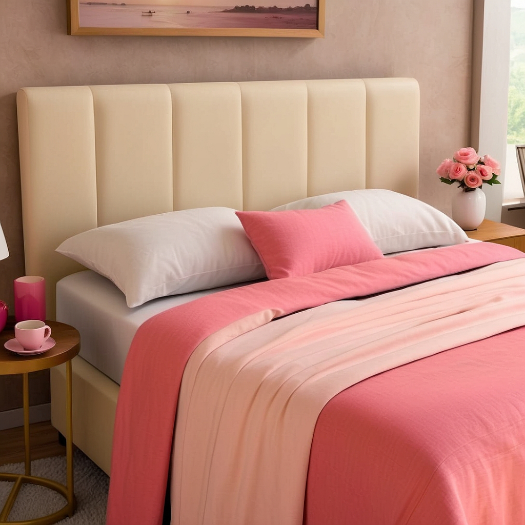 Kit De Cabeceiras de Cama Box Casal Estofada 45x20 Modulada - Luxo Cama Casal Solteiro Queen e King