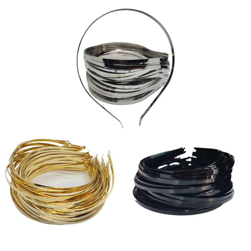 Tiara de Metal 5mm para customizar com Pedrarias 10 unidades