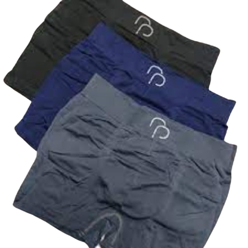 Kit 2 Cuecas Boxer Masculina RP Basic Sem Costura Conforto Lisa Microfibra Poliéster Elastano