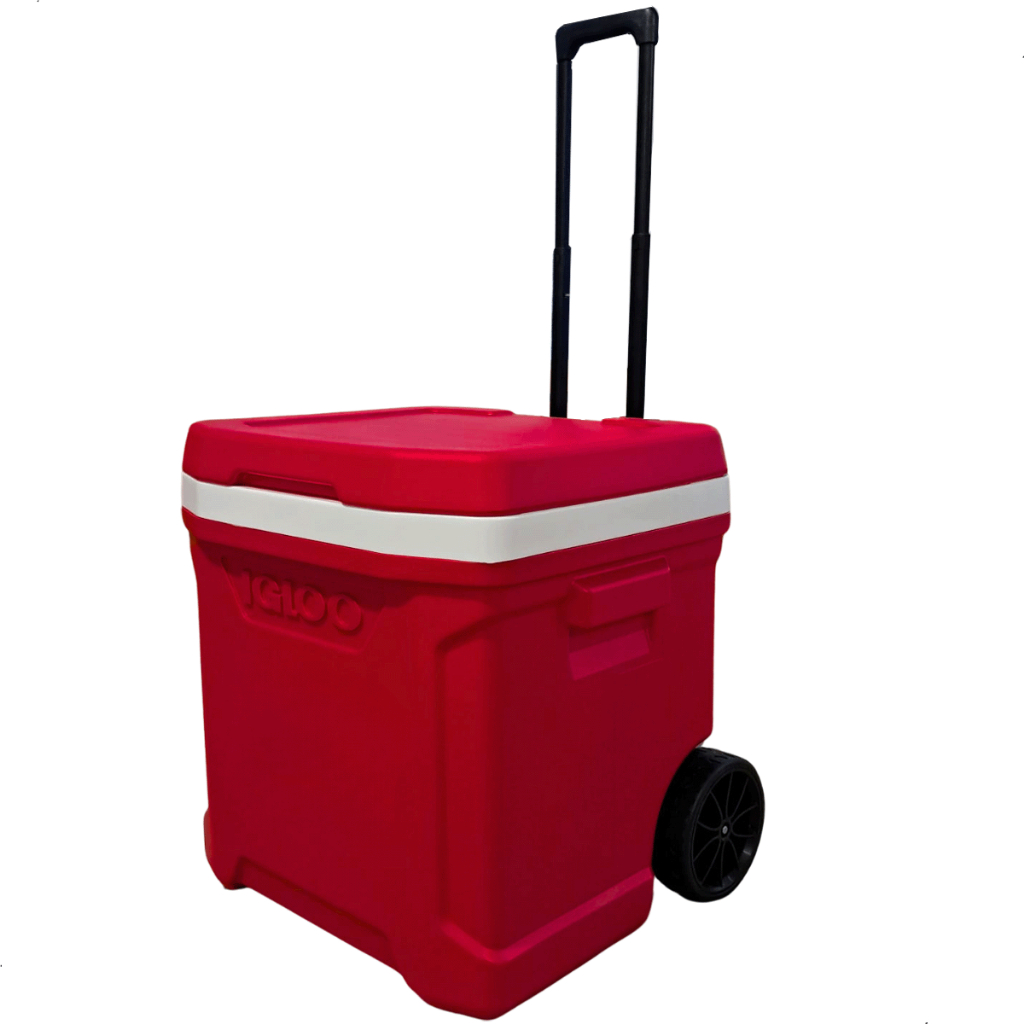 Caixa Térmica Cooler Igloo com Rodas 56 Litros Capacidade Até 90 latas