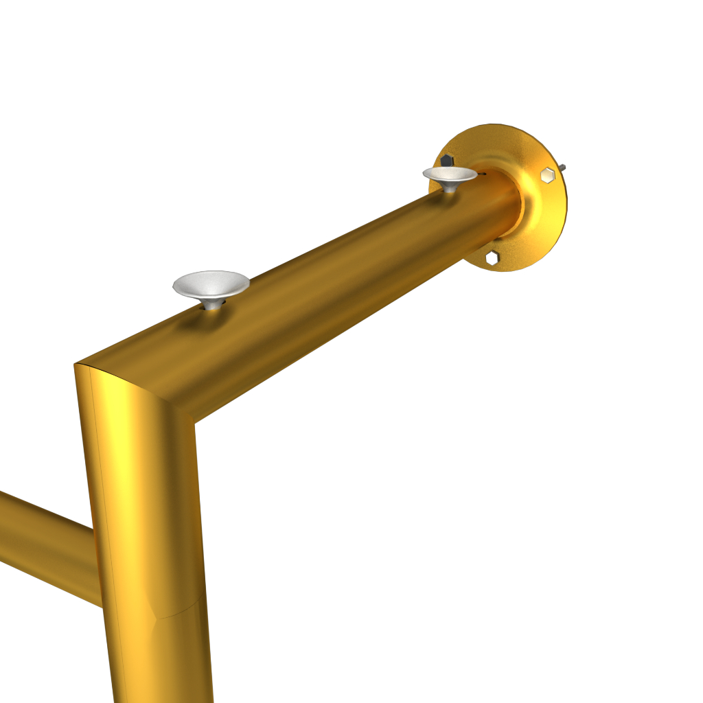 Suporte central vazado para arara L em Oferta na Shopee