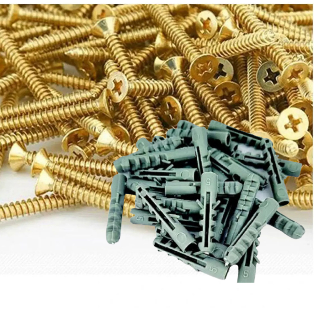 parafuso chipboard cabeca chata phs cento 4.0 x 35 . 20 UNIDADES DE PARAFUSO E 20 DE BUCHA 5MM